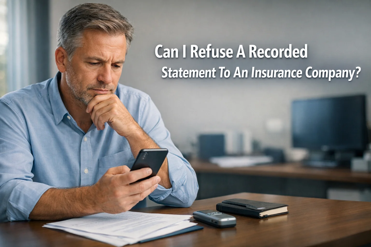 Can I Refuse A Recorded Statement To An Insurance Company? Can I Refuse A Recorded Statement To An Insurance Company?